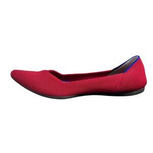 Rothy's The Point Pointed-Toe Flats Women 7.5 Chili Red Ballet Minimal Comfort